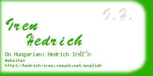 iren hedrich business card